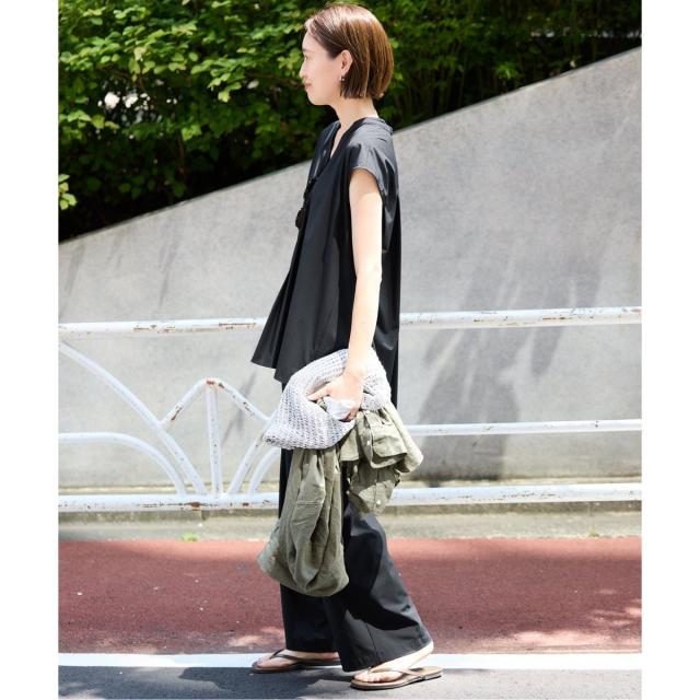 スローブ イエナ（SLOBE IENA）/《防しわ性/撥水/接触冷感/2枚セット》ナイロンブラウス×パンツセット