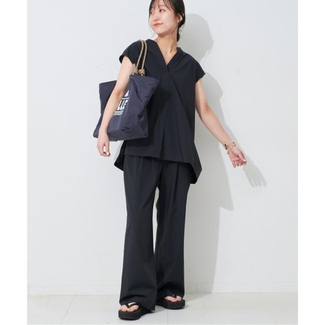 スローブ イエナ（SLOBE IENA）/《防しわ性/撥水/接触冷感/2枚セット》ナイロンブラウス×パンツセット