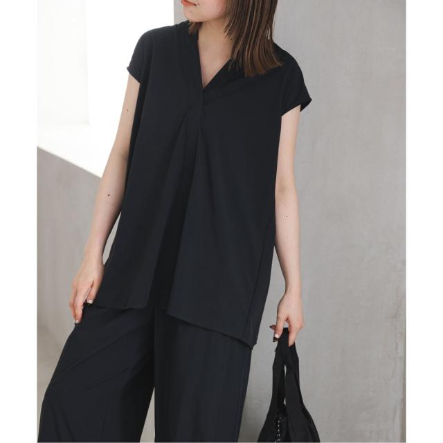 スローブ イエナ（SLOBE IENA）/《防しわ性/撥水/接触冷感/2枚セット》ナイロンブラウス×パンツセット