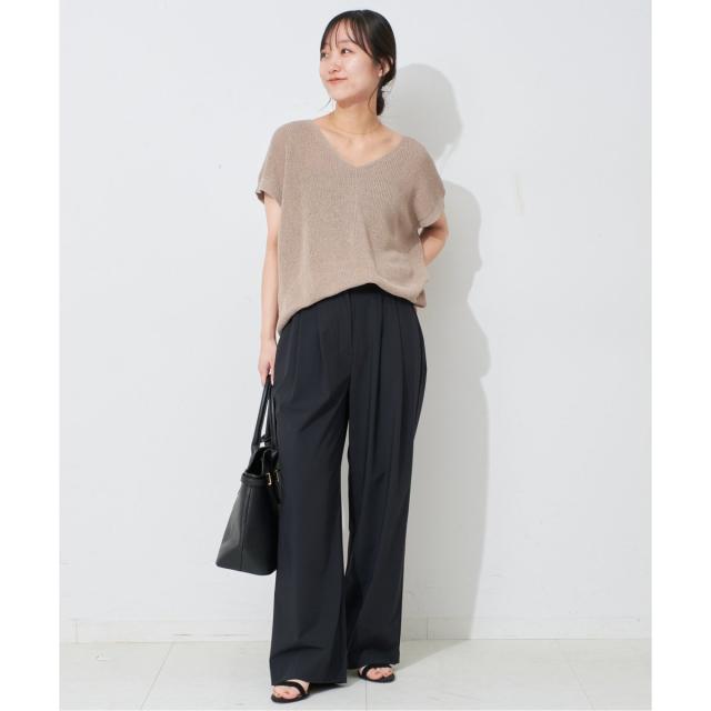 スローブ イエナ（SLOBE IENA）/《防しわ性/撥水/接触冷感/2枚セット》ナイロンブラウス×パンツセット