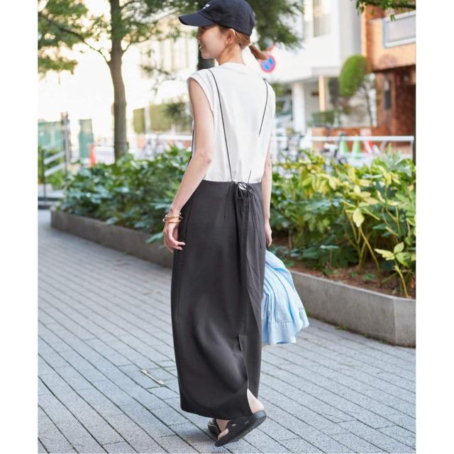 スローブ イエナ（SLOBE IENA）/《追加/2枚セット》アイラインキャミワンピース×ノースリーブTEEセット