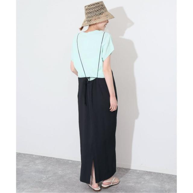 スローブ イエナ（SLOBE IENA）/《追加/2枚セット》アイラインキャミワンピース×ノースリーブTEEセット