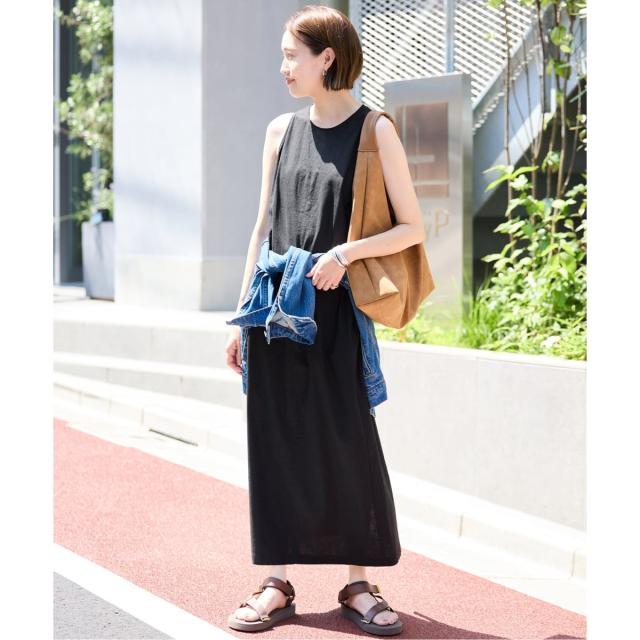 スローブ イエナ（SLOBE IENA）/《WEB限定/追加》リネンレーヨンノースリーブナローワンピース