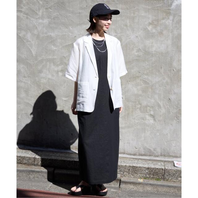 スローブ イエナ（SLOBE IENA）/《WEB限定/追加》リネンレーヨンノースリーブナローワンピース