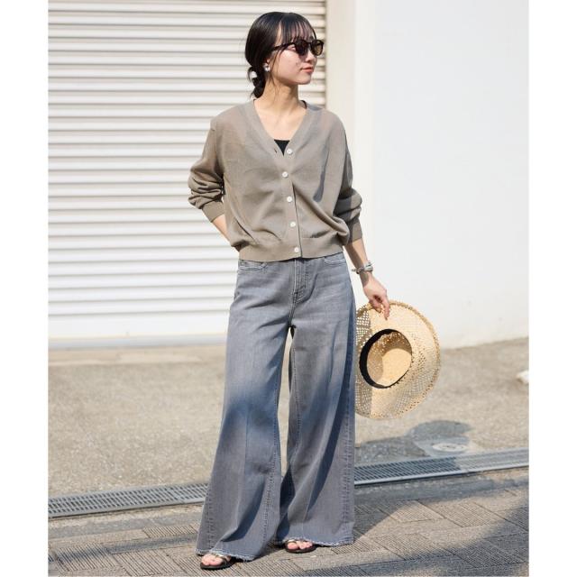 スローブ イエナ（SLOBE IENA）/《追加2》リネン混シアーカーディガン