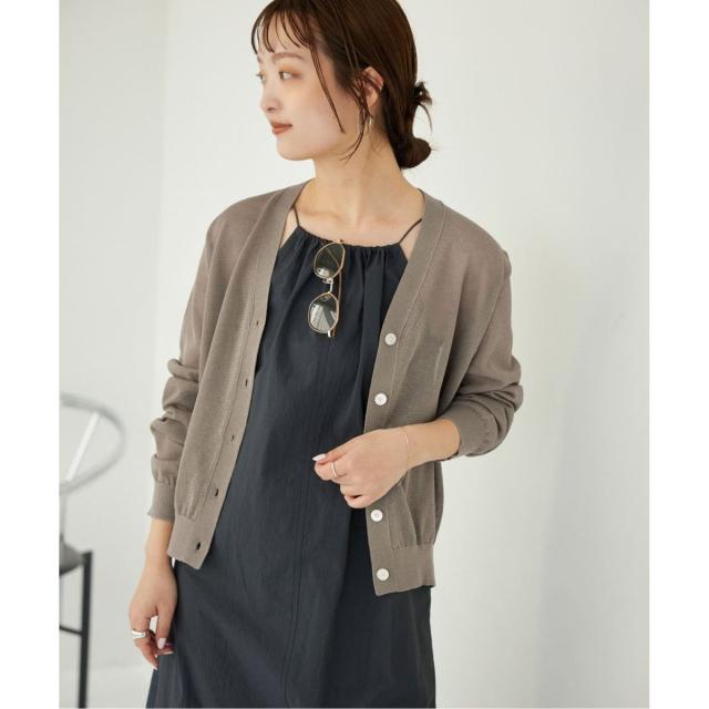 スローブ イエナ（SLOBE IENA）/《追加2》リネン混シアーカーディガン