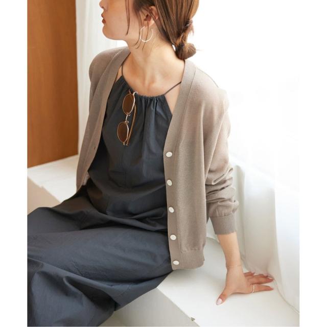 スローブ イエナ（SLOBE IENA）/《追加2》リネン混シアーカーディガン