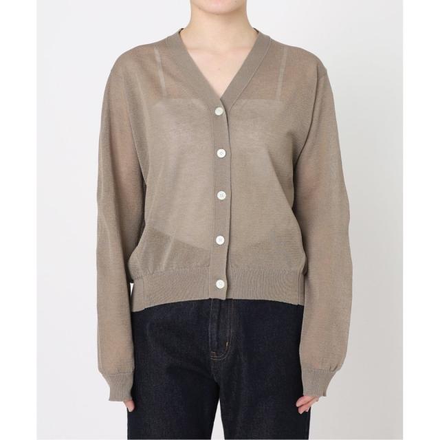 スローブ イエナ（SLOBE IENA）/《追加2》リネン混シアーカーディガン