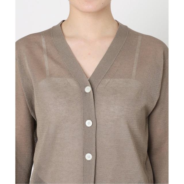 スローブ イエナ（SLOBE IENA）/《追加2》リネン混シアーカーディガン