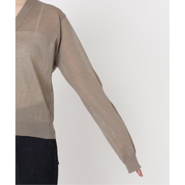 スローブ イエナ（SLOBE IENA）/《追加2》リネン混シアーカーディガン