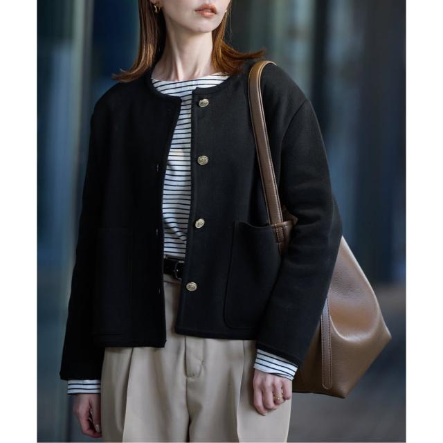 スローブ イエナ（SLOBE IENA）/《一部WEB・店舗限定カラーあり》ダブルフェイスニットジャケット