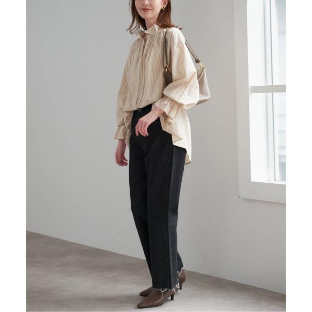 スローブ イエナ（SLOBE IENA）/《一部WEB・店舗限定カラーあり》タイプライターフリルカラーブラウス