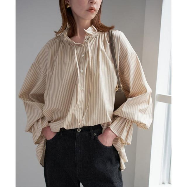 スローブ イエナ（SLOBE IENA）/《一部WEB・店舗限定カラーあり》タイプライターフリルカラーブラウス