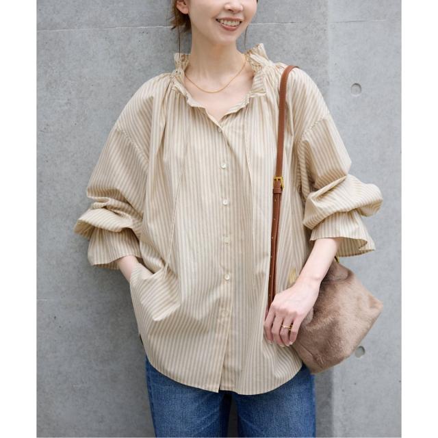 スローブ イエナ（SLOBE IENA）/《一部WEB・店舗限定カラーあり》タイプライターフリルカラーブラウス