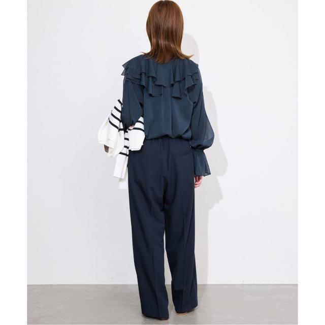 スローブイエナ♡フロントスキッパーラッフルブラウス♡2025AW SLOBE IENA｜フロントスキッパーラッフルブラウス | Rakuten Fashion