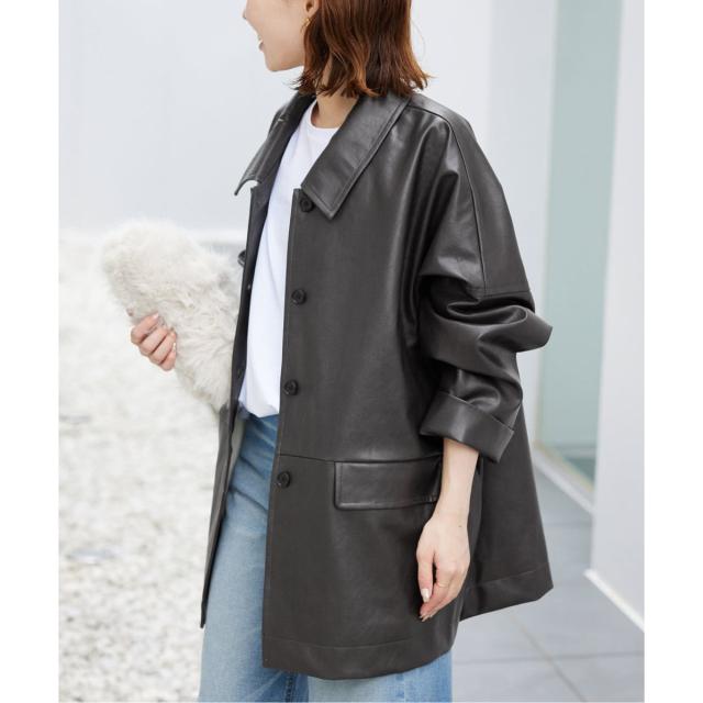 スローブ イエナ（SLOBE IENA）/《WEB限定/追加》フェイクレザーブルゾン