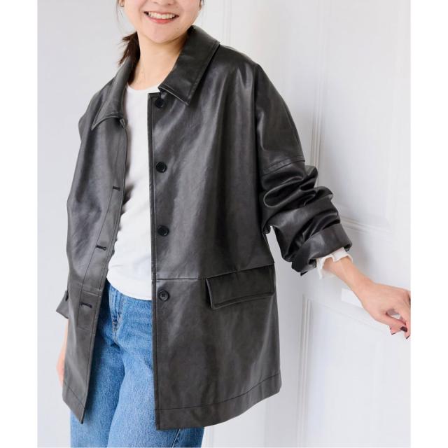 スローブ イエナ（SLOBE IENA）/《WEB限定/追加》フェイクレザーブルゾン