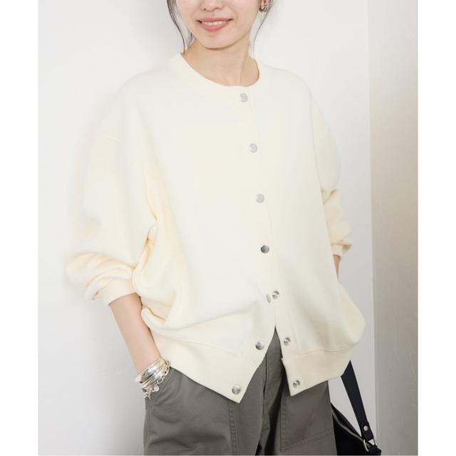 スローブ イエナ（SLOBE IENA）/《追加》ダブルフェイスジャージースナップカーディガン
