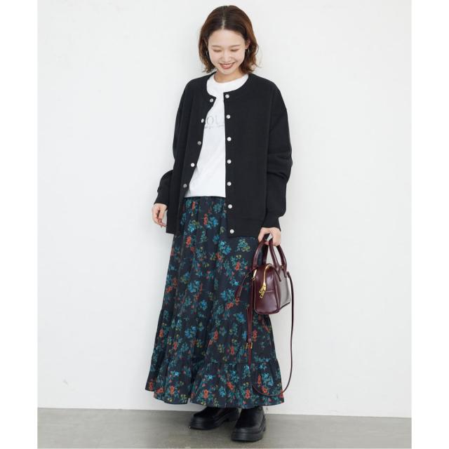 スローブ イエナ（SLOBE IENA）/《追加》ダブルフェイスジャージースナップカーディガン