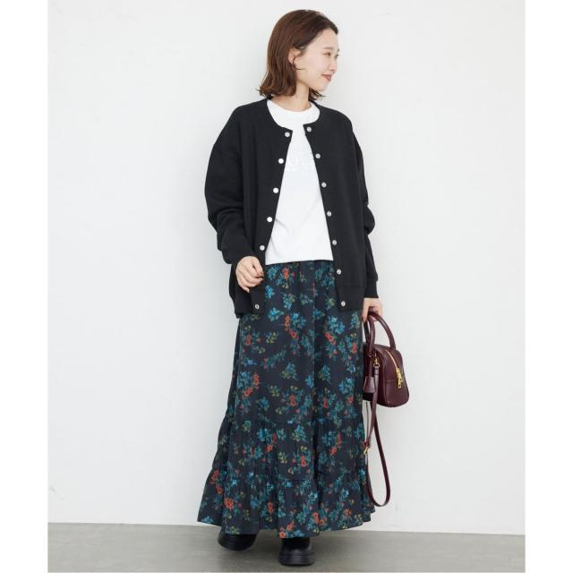 スローブ イエナ（SLOBE IENA）/《追加》ダブルフェイスジャージースナップカーディガン