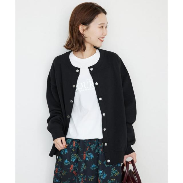 スローブ イエナ（SLOBE IENA）/《追加》ダブルフェイスジャージースナップカーディガン