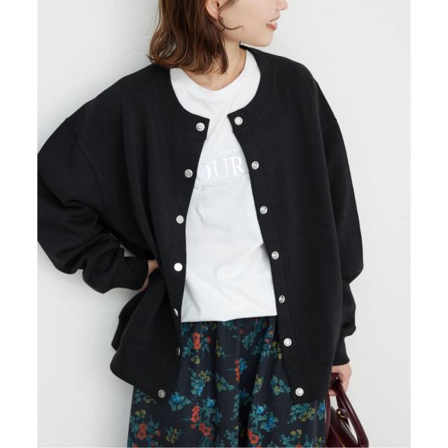 スローブ イエナ（SLOBE IENA）/《追加》ダブルフェイスジャージースナップカーディガン