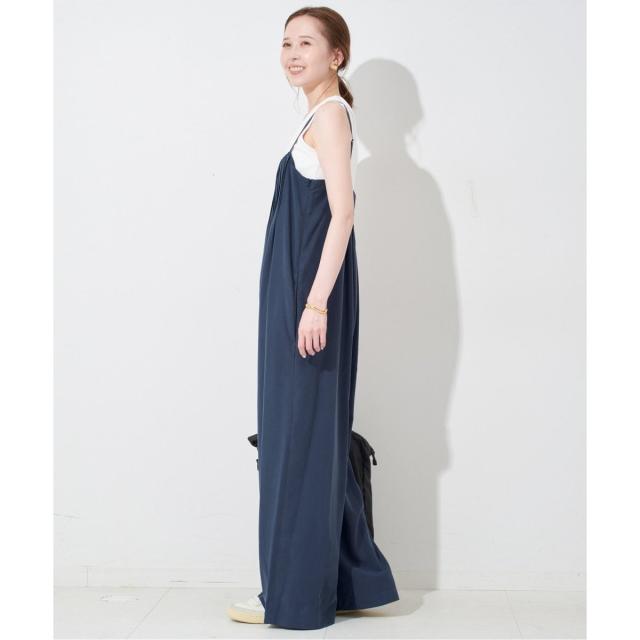 SLOBE IENA タックキャミサロペット ネイビー 36 スローブ イエナ SLOBE IENA タックキャミサロペット （ネイビー