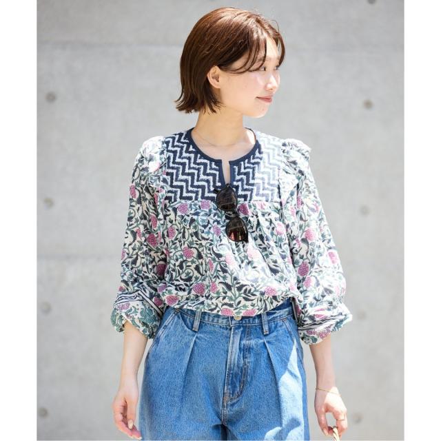【ラテです！】SLOBE IENA インドパネルブラウス SLOBE IENA（スローブイエナ）の「インドパネルパターンブラウス