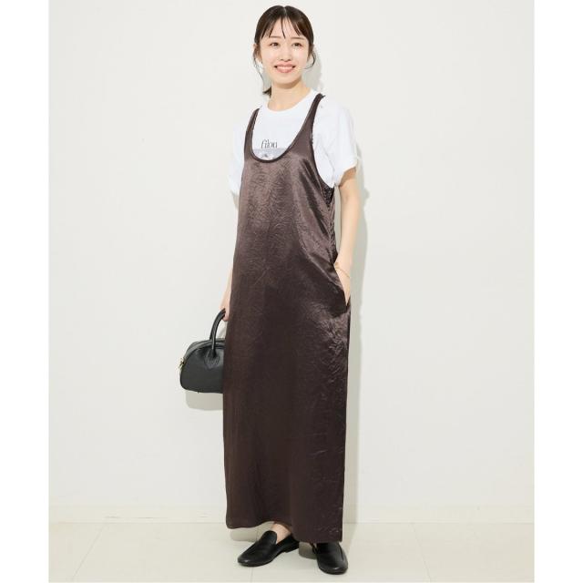 スローブ イエナ（SLOBE IENA）/《吸水速乾》リキッドサテンタンクワンピース