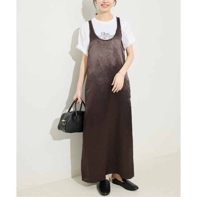 スローブ イエナ（SLOBE IENA）/《吸水速乾》リキッドサテンタンクワンピース