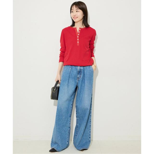 スローブ イエナ（SLOBE IENA）/スラブリブヘンリーネックロンTEE