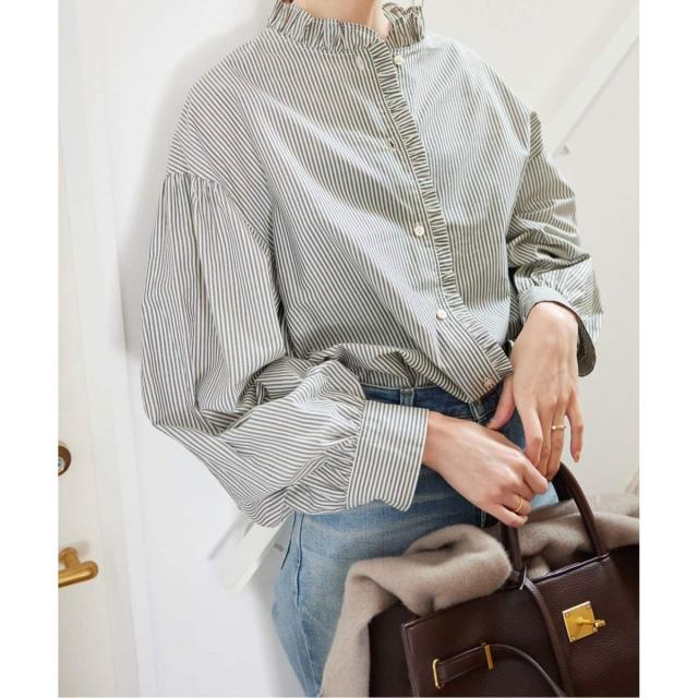 スローブ イエナ（SLOBE IENA）/《追加》ミニフリルブラウス