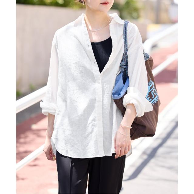 スローブ イエナ（SLOBE IENA）/《追加2》リネンコットンレギュラーシャツ