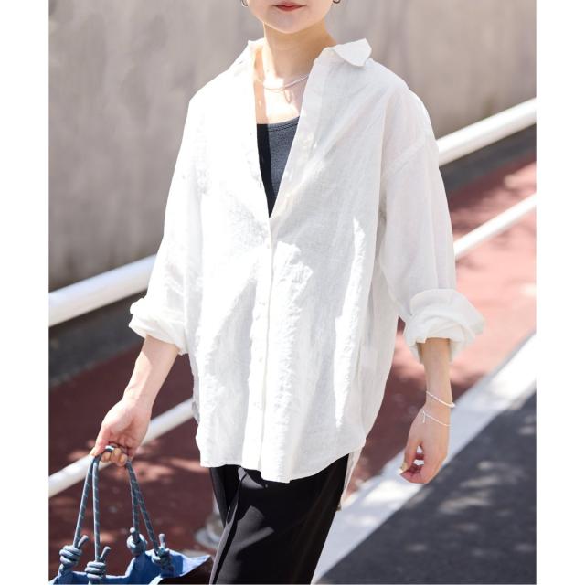 スローブ イエナ（SLOBE IENA）/《追加2》リネンコットンレギュラーシャツ