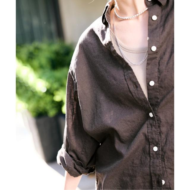 スローブ イエナ（SLOBE IENA）/《追加2》リネンコットンレギュラーシャツ