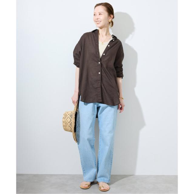 スローブ イエナ（SLOBE IENA）/《追加2》リネンコットンレギュラーシャツ
