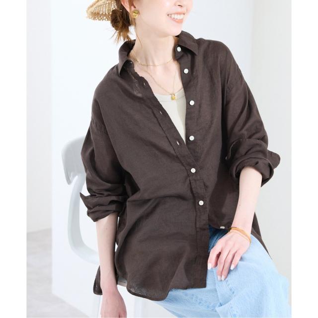 スローブ イエナ（SLOBE IENA）/《追加2》リネンコットンレギュラーシャツ
