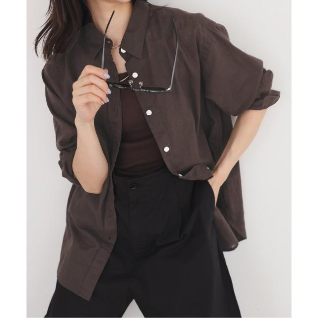 スローブ イエナ（SLOBE IENA）/《追加2》リネンコットンレギュラーシャツ