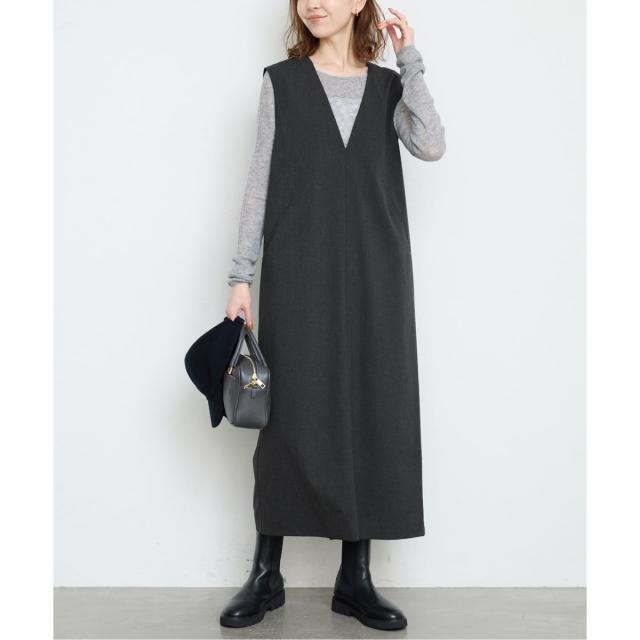 スローブ イエナ（SLOBE IENA）/《WEB限定/追加》TR Vネックジャンパースカート