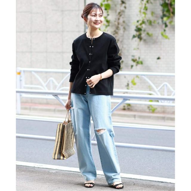 スローブ イエナ（SLOBE IENA）/《WEB限定/追加》フライスパールボタンカーディガン