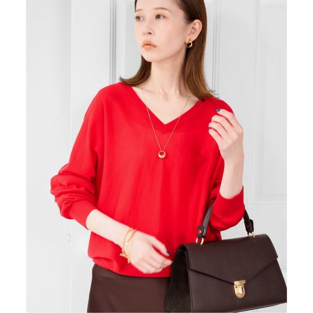 スローブ イエナ（SLOBE IENA）/ウォッシャブルドルマンVネックプルオーバー