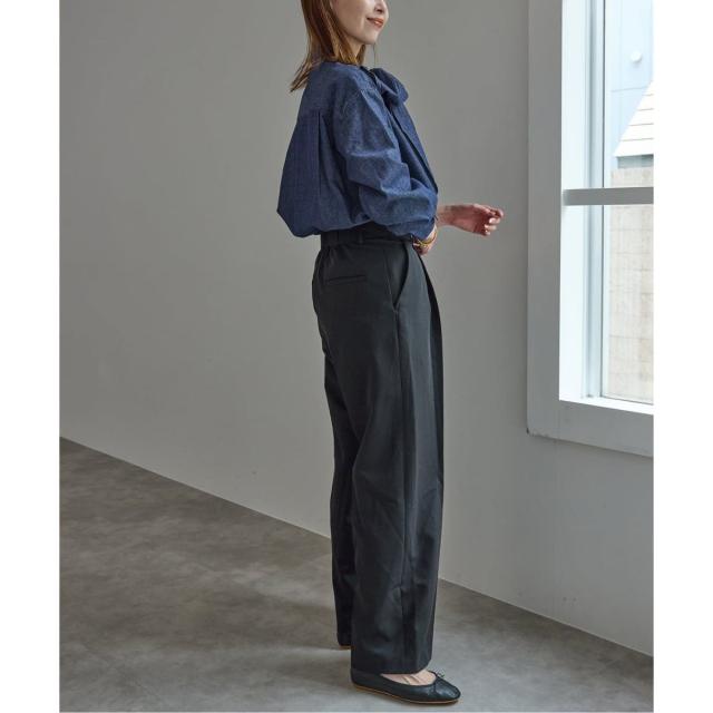 スローブ イエナ（SLOBE IENA）/フェザーデニムビッグボウタイシャツの