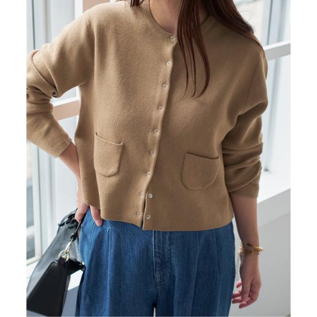 スローブ イエナ（SLOBE IENA）/《セットアップ対応可》コットンダブルフェイスカーディガン