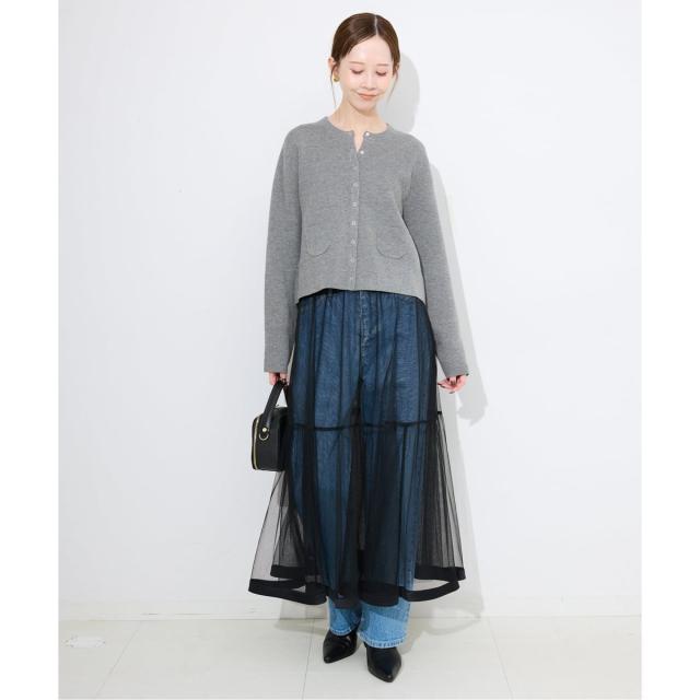 スローブ イエナ（SLOBE IENA）/《セットアップ対応可》コットンダブルフェイスカーディガン