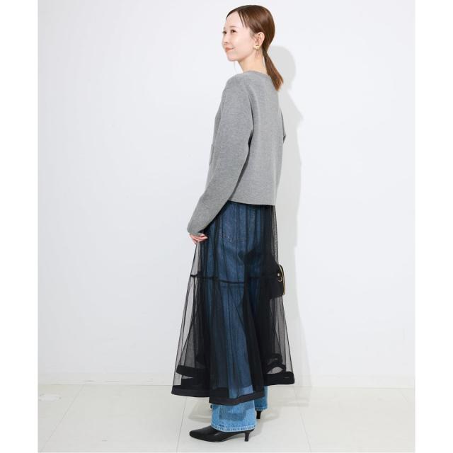 スローブ イエナ（SLOBE IENA）/《セットアップ対応可》コットンダブルフェイスカーディガン