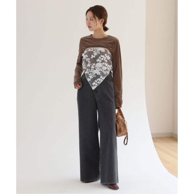 スローブ イエナ（SLOBE IENA）/《追加》ベロアトリコット プルオーバー