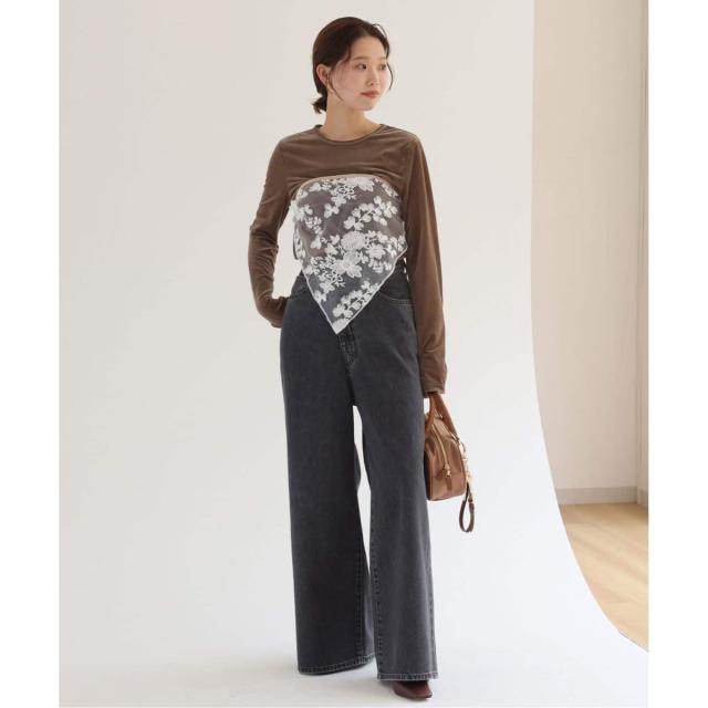 スローブ イエナ（SLOBE IENA）/《追加》ベロアトリコット プルオーバー