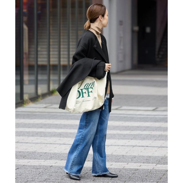 スローブ イエナ（SLOBE IENA）/《ストール付き》SUPER140 ダブルフェイスノーカラーコート・ストール