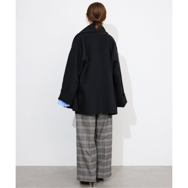 スローブ イエナ（SLOBE IENA）/《ストール付き》SUPER140 ダブルフェイスノーカラーコート・ストール