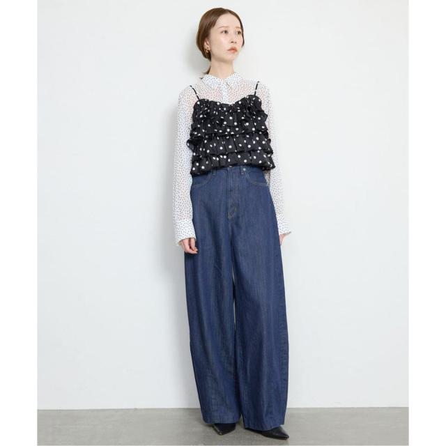 スローブ イエナ（SLOBE IENA）/《4サイズ展開》LE DENIM PEG カーブワイドデニム